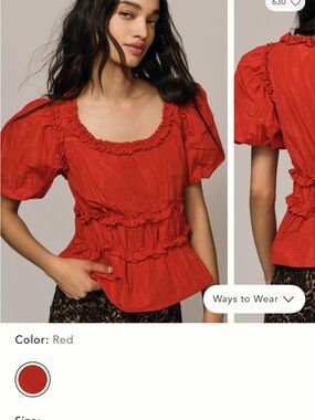 Damson Madder Everly Ruffle Blouse